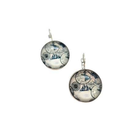 Earrings steel earth1